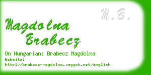 magdolna brabecz business card